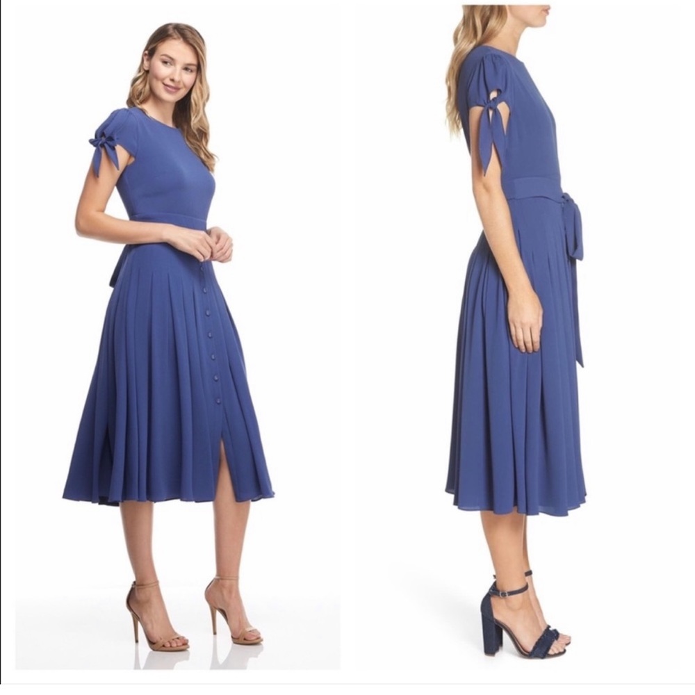 Gal Meets Glam | Bette Fit & Flare Pleat Dress